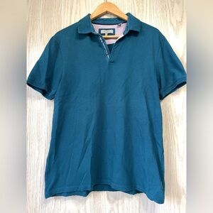 Ted Baker London Teal Blue Men's  Polo Size 4 or 40” EUC
